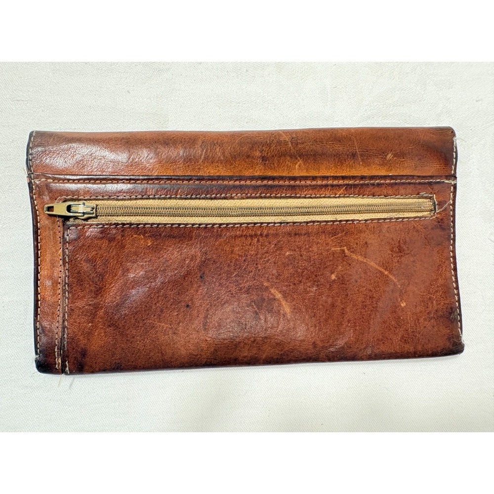 Vtg Northwest Passage Brown Leather Billfold Wallet Canada Northern Steer 7.5" - Picture 4 of 12